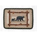 Capitol Importing Co 13 x 15 in Mama  Baby Bear Oblong Swatch Table Accents Rug 59SW116MB